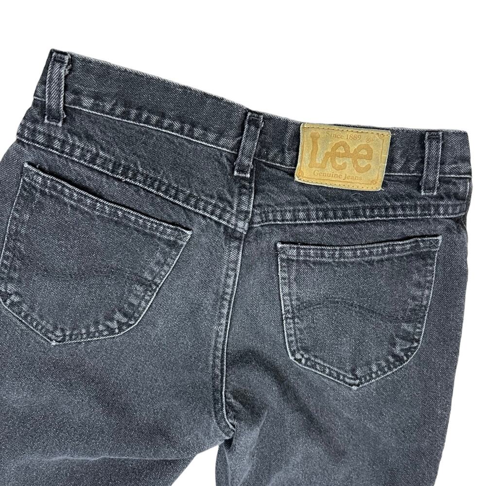 Vintage Lee Faded Black Mid Rise Cropped Jeans - Picture 4 of 5
